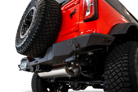 Addictive Desert Designs 2021+ Ford Bronco Rock Fighter Rear Bumper - Hammer Black - R23012NA01NA