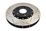DBA 03-05 Evo 8/9 Front Slotted 5000 Series 2 Piece Rotor Assembled w/ Black Hat - 52218BLKS