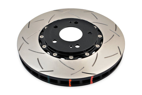 DBA 03-05 Evo 8/9 Front Slotted 5000 Series 2 Piece Rotor Assembled w/ Black Hat - 52218BLKS