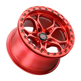 Weld Off-Road W906 17X9 Ledge Beadlock 5X127 ET-12 BS4.50 Candy Red / Red Ring 71.5 - W90679075450