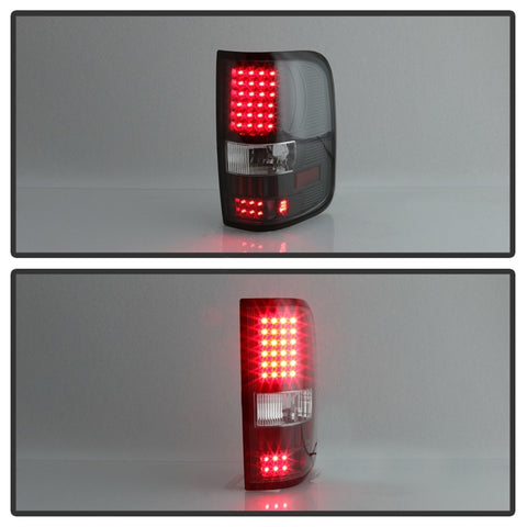 xTune Ford F150 Styleside 04-08 (Not Fit Heritage & SVT) LED Tail Lights Black ALT-ON-FF15004-LED-BK - 5012890