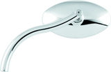 BikeMaster Old School Mirrors w/10mm/Yam 10mm/HD Adapters - Pair - Aluminum/Chrome - 600272