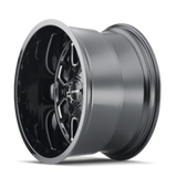 Mayhem 8107 Cogent 20x9 / 5x127 BP / 18mm Offset / 87.1mm Hub Black w/ Milled Spokes Wheel - 8107-2952BM18