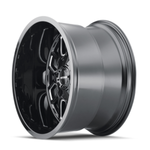 Mayhem 8107 Cogent 20x9 / 5x139.7 BP / 0mm Offset / 110mm Hub Black w/ Milled Spokes Wheel - 8107-2997BM