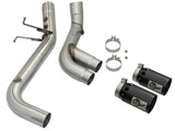 aFe Victory Series 4in 409-SS DPF-Back Exhaust w/ Dual Black Tips 2017 GM Duramax V8-6.6L(td) L5P - 49-44089-B