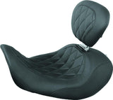 Mustang 09-17 Yamaha V-Star 950, 950 Tourer Std Touring 2PC Seat w/Driver Backrest - Black - 79571