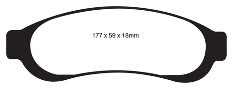 EBC 05-07 Ford F350 (inc Super Duty) 5.4 DRW 2WD Yellowstuff Rear Brake Pads - DP41779R