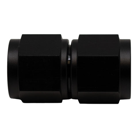 DeatschWerks 10AN Flare Female Swivel to 10AN Flare Female Swivel - Anodized Matte Black - 6-02-0211-B