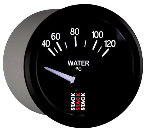 Autometer 52mm Stack Instruments 40-120 Degree C Electric Water Temperature Gauge - Black - ST3207