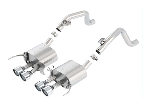 Borla 14-15 Chevy Corvette C7 w/o AFM w/o NPP Atak Rear Section Exhaust Quad Rd RL Tips - 11881