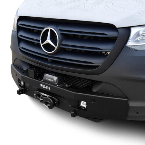 Westin 19-23 Mercedes-Benz Sprinter Pro-Series Mid Width Front Bumper - Textured Black - 58-311295