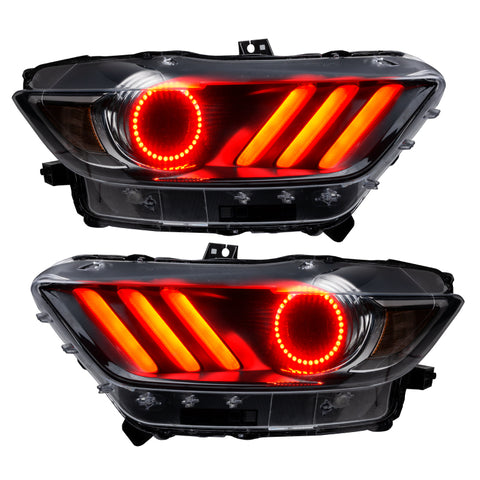 Oracle 15-17 Ford Mustang V6/GT/Shelby DRL w/ Halo Kit - ColorSHIFT w/ 2.0 Controller - 2267-333