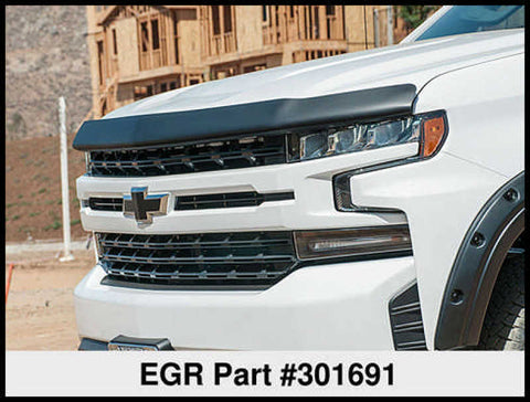 EGR 2019 Chevy 1500 Super Guard Hood Guard - Dark Smoke - 301691