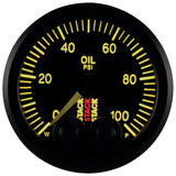 Autometer Stack Instruments Pro Control 52mm 0-100 PSI Oil Pressure Gauge - Black (1/8in NPTF Male) - ST3502