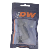 DeatschWerks 6AN Female Flare Swivel to 6AN Male Flare 90-Degree Bulkhead - Anodized Matte Black - 6-02-0727-B