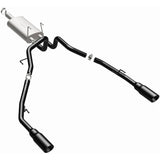 Magnaflow 09-15 Dodge Ram 1500 V8 Dual Spilt Rear Exit Black Stainless C/B Perf Exhaust - 15363