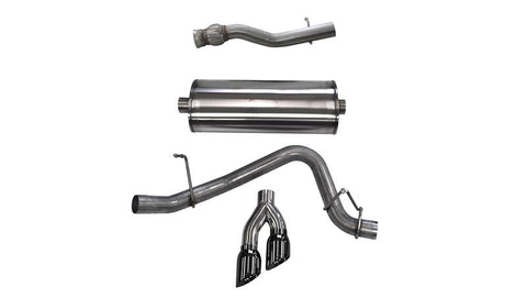 Corsa 2015-2020 GMC Yukon Denali XL 6.2L V8 3in Cat-Back Single Side Exit Twin 4in Black Tips - 14749BLK