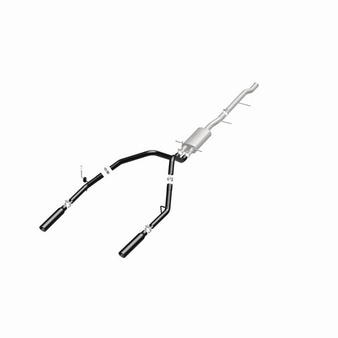 MagnaFlow SYS Cat-Back 3.5in Black Dual Split Rear Tips 10-13 Chevy Silverado / GMC Sierra 5.3L - 15362