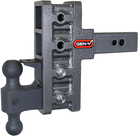 Gen-Y Mega Duty 2.5in Shank 6in Offset Drop 32K Hitch w/GH-0161 Dual-Ball/GH-0162 Pintle Lock - GH-1924