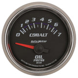 Autometer Cobalt 52mm 0-7 BAR Short Sweep Electric Oil Pressure Gauge - 6127-M