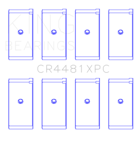 King Mitsubishi 4G63 / 4G64 6 Bolt 1st Gen DSM (Size 0.25) Coated Performance Rod Bearing Set - CR4481XPC0.25