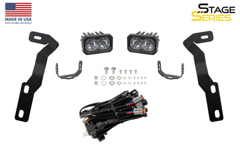 Diode Dynamics 16-21 Toyota Tacoma Stage Series 2in LED Ditch Light Kit Sport - White Combo - DD6376