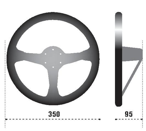 Sparco Steering Wheel 325 Suede Black - 015R325CSN