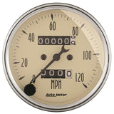 AutoMeter Gauge Speedometer 3-1/8in. 120MPH Mechanical Antique Beige - 1896