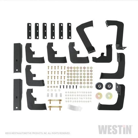 Westin/HDX 17-18 Ford F-250/350 Crew Cab (6.75ft Bed) Stainless Drop Nerf Step Bars - Textured Black - 56-5340252