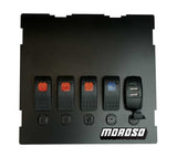 Moroso 99-04 Mazda Miata NB Radio/HVAC Pocket Block Off Plate With Switches - 74317