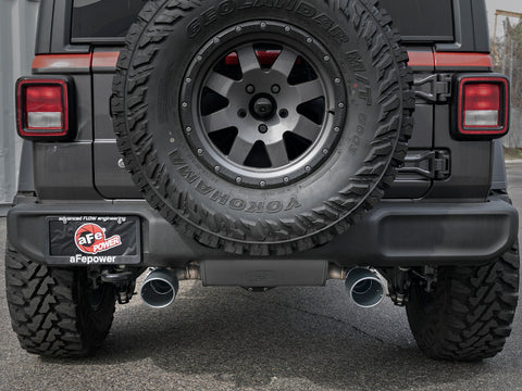 aFe Rebel Series 2.5in 409 SS Cat-Back Exhaust w/ Black Tips 18-19 Jeep Wrangler (JL) V6 3.6L - 49-48076-B