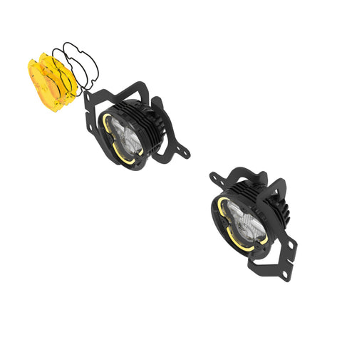 KC HiLiTES FLEX ERA 3 Dual Mode SAE Fog Lights - 2-Light Master Kit for Jeep JL/JT Sport Bumpers - 97148