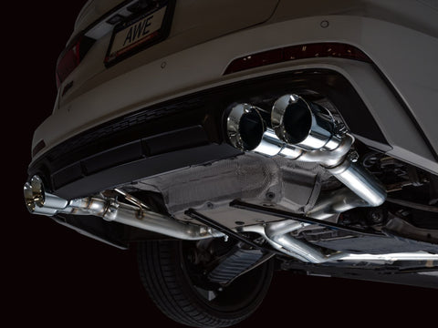 AWE Tuning 19-23 Audi C8 S6/S7 2.9T V6 AWD Track Edition Exhaust - Chrome Silver Tips - 3020-42101