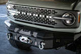 DV8 Offroad 2021+ Ford Bronco Front Bumper Winch Capable w/ Optional Bull Bar/Aux Light Opening - FBBR-01