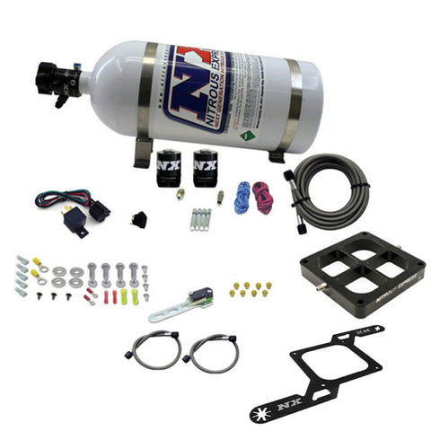 Nitrous Express Dominator Single Entry Billet Crossbar Stage 6 Nitrous Kit (50-300HP) w/10lb Bottle - 63070-10