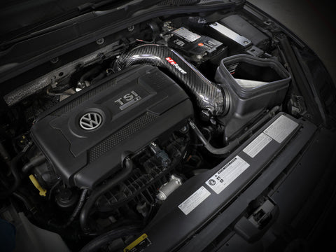aFe 15-19 VW Golf R (MKVII) L4-2.0L (t) Track Series Carbon Fiber Intake System w/ Pro DRY S Filter - 57-10016D