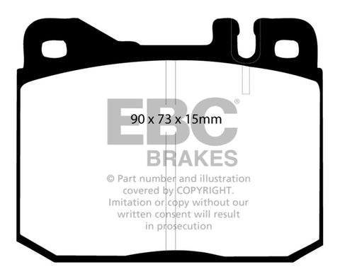 EBC 76-79 Mercedes-Benz 230 Redstuff Front Brake Pads - DP3261C