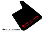 Rally Armor Universal Fit (No Hardware) Motorsport Spec Black UR Mud Flap w/ Gray Logo - MF20-MSUR-BK/GY