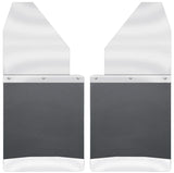 Husky Liners Universal 14in W Stainless Steel Top & Weight Kick Back Mud Flaps - 17113