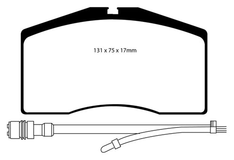 EBC 93-95 Porsche 911 (964) 3.6 Turbo Redstuff Front Brake Pads - DP3997C