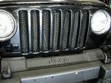 Rampage 1997-2006 Jeep Wrangler(TJ) Grille 3D Single Piece - Black - 86515