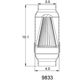 Spectre Inline Air Box 4in. w/Filter - 9833