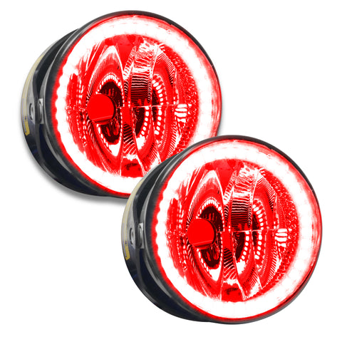 Oracle Lighting 03-04 Lincoln Navigator Pre-Assembled LED Halo Fog Lights -Red - 7084-003