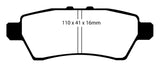 EBC 05-12 Nissan Pathfinder 4.0 Greenstuff Rear Brake Pads - DP61748