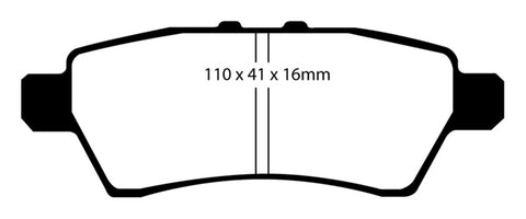 EBC 05-12 Nissan Pathfinder 4.0 Greenstuff Rear Brake Pads - DP61748