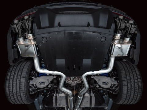 AWE 2024 Ford Mustang Dark Horse S650 RWD SwitchPath Cat-Back Exhaust w/ Quad Diamond Black Tips - 3025-43375