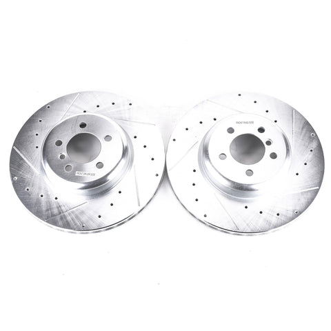 Power Stop 13-15 BMW 335i Front Evolution Drilled & Slotted Rotors - Pair - EBR1438XPR