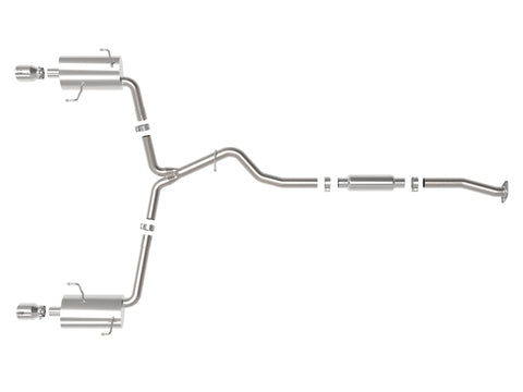 aFe Subaru Forester XT 14-18 H4-2.5L Takeda 2-1/2in to 2-1/4in 304 SS Cat-Back- Polished Tip - 49-36804-P
