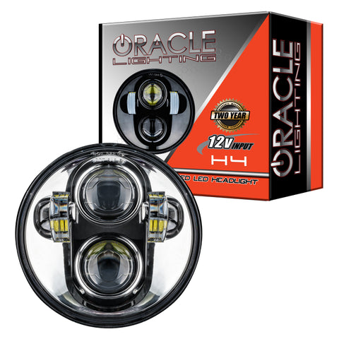 Oracle 5.75in 40W Replacement LED Headlight - Chrome - 6913-504
