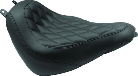 Mustang 00-15 Harley Softail Standard Rear Tire Wide Touring Passenger Seat w/Studs - Black - 76180
